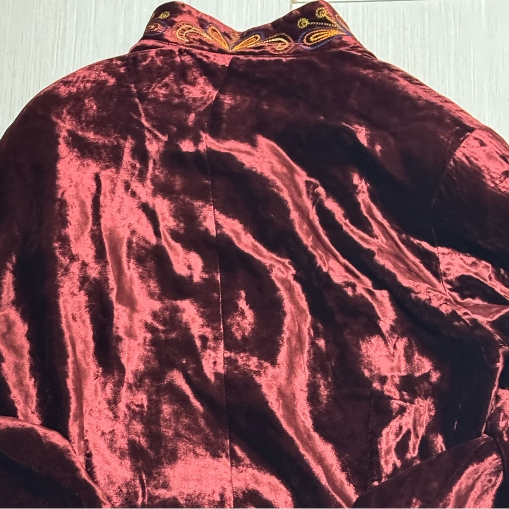 Double D Ranch Portia heavily embroidered adorned velvet jacket - Picture 5 of 14